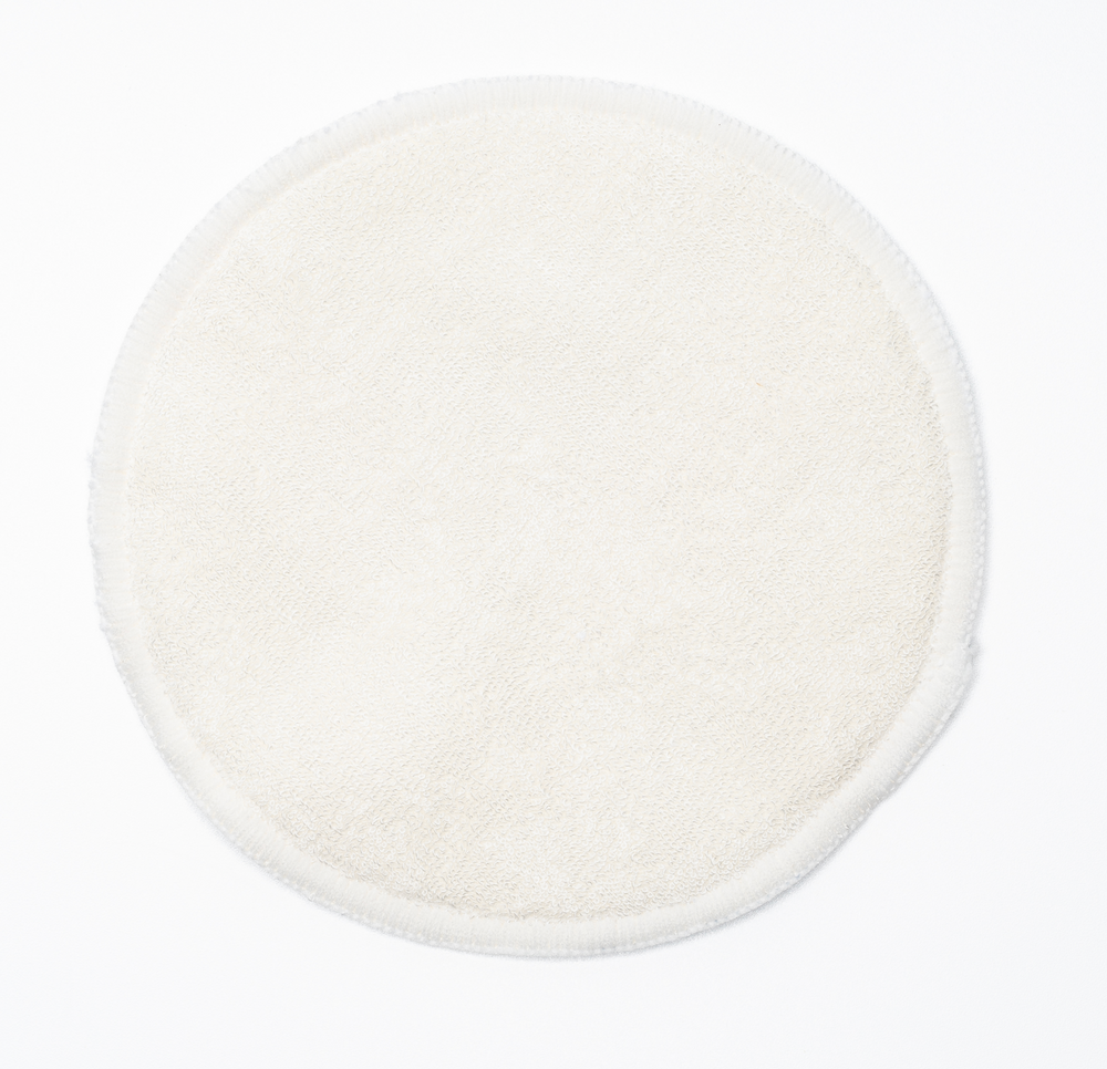 Soft bamboo inner layer of a CAE reusable nursing pad, skin-side view